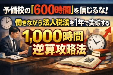 予備校の「600時間」を信じるな。働きながら法人税法を1年で突破する1,000時間逆算攻略法